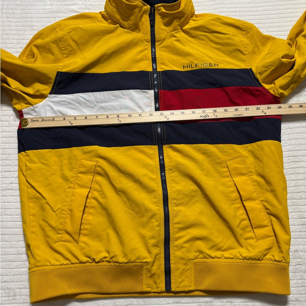 Tommy Hilfiger Yellow Windbreaker with Tricolor Stripe - Picture 6 of 10